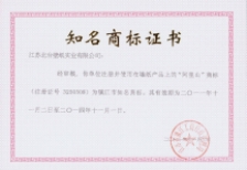 知名商標(biāo)證書